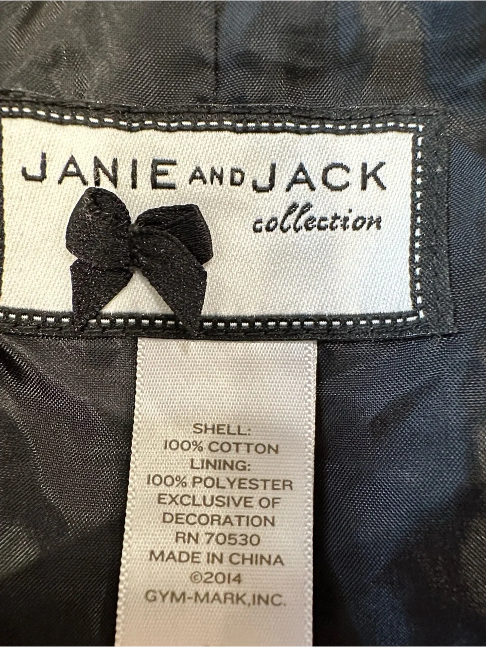 Janie and Jack‎ Collection Beige Tipped Trench Coat with Black Trim
